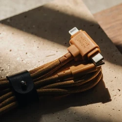 Native Union Duo podwójny przewód w oplocie kabel USB-C-Lighting/USB-C 1,5m (kraft)