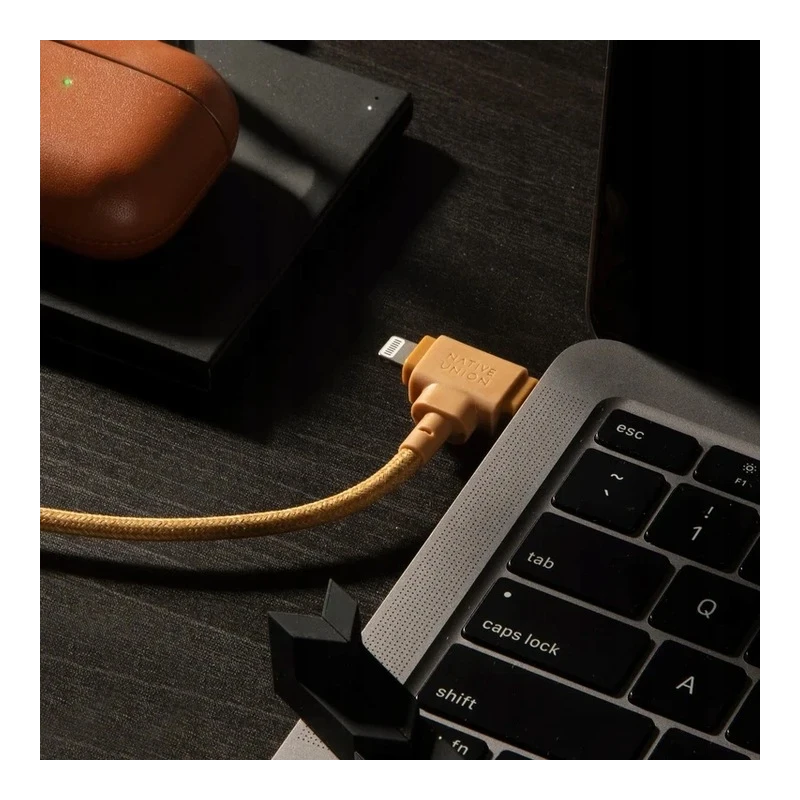 Native Union Belt Cable Duo - kabel USB-C - USB-C / lightning, 1,5 m (kraft)