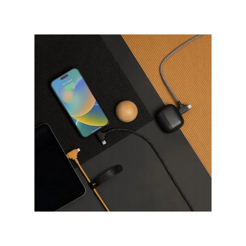 Native Union Belt Cable Duo - kabel USB-C - USB-C / lightning, 1,5 m (kraft)