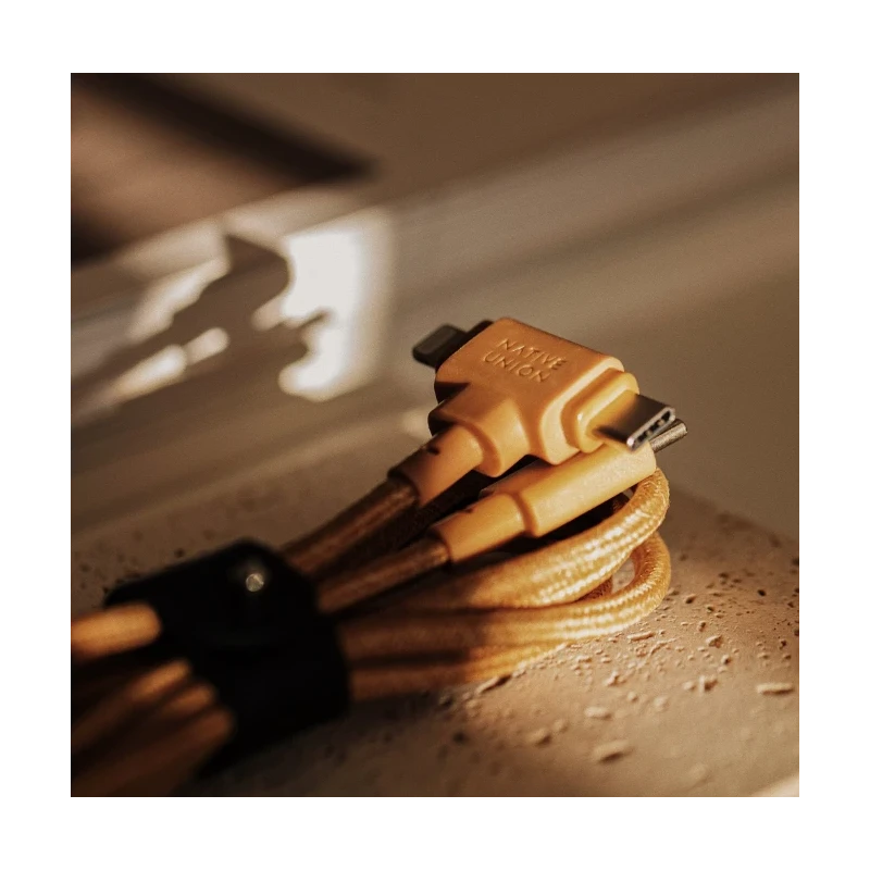 Native Union Belt Cable Duo - kabel USB-C - USB-C / lightning, 1,5 m (kraft)