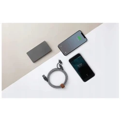 Native Union Duo podwójny przewód w oplocie kabel USB-C-Lighting/USB-C 1,5m (zebra)