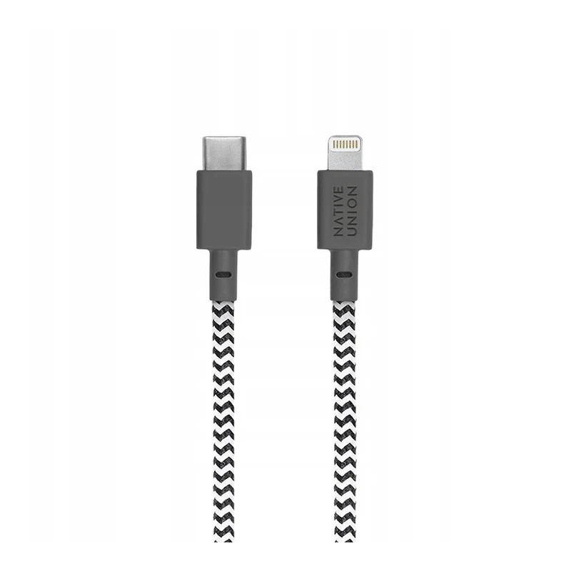 Native Union Night Cable - kabel USB-C - lightning, 3 m (zebra)