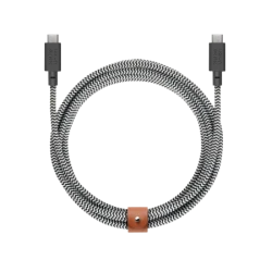 Native Union Belt Cable XL 100W - kabel USB-C - USB-C, 3 m (zebra)