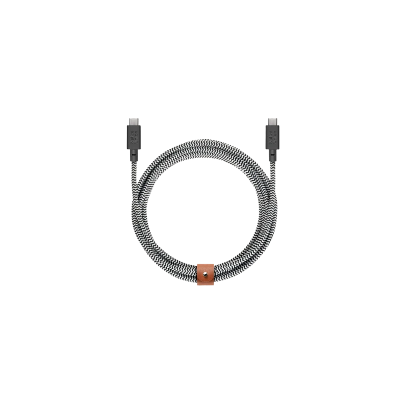 Native Union Belt Cable XL 100W - kabel USB-C - USB-C, 3 m (zebra)