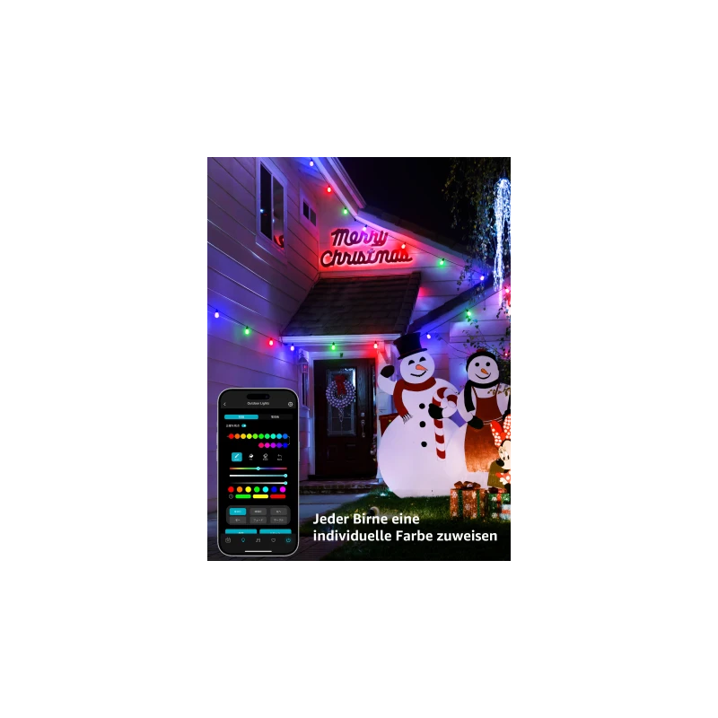 Lepro 30M ZB1 AI Outdoor String Lights - inteligentne wielokolorowe lampki zewnętrzne (30 m)