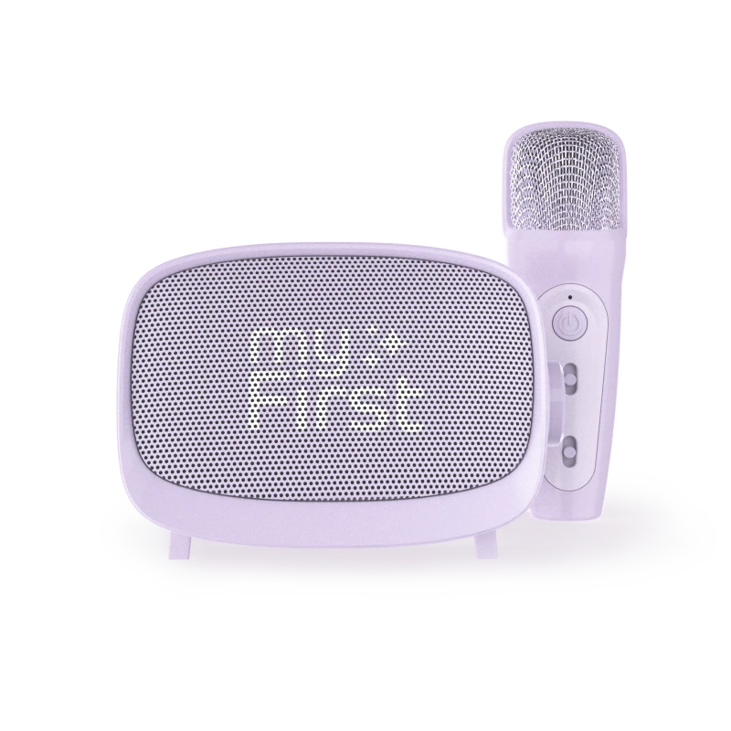 myFirst Voice 2 - zestaw do karaoke dla dzieci - mikrofon i głośnik bezprzewodowy z efektami modyfikacji dźwięku (purple)