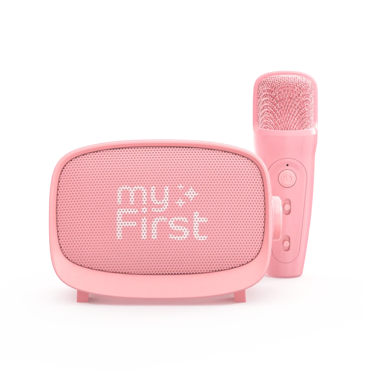 myFirst Voice 2 - zestaw do karaoke dla dzieci - mikrofon i głośnik bezprzewodowy z efektami modyfikacji dźwięku (pink)