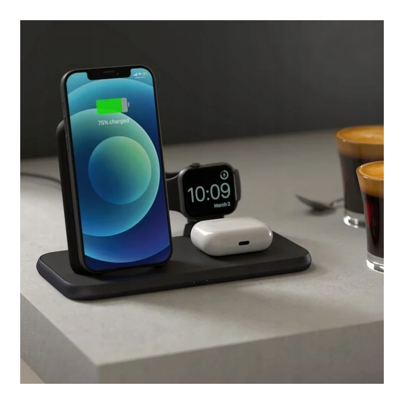 ZENS Aluminium 4w1 Stand Wireless Charger - bezprzewodowa stacja ładująca do trzech urządzeń (45W), z możliwością ładowa