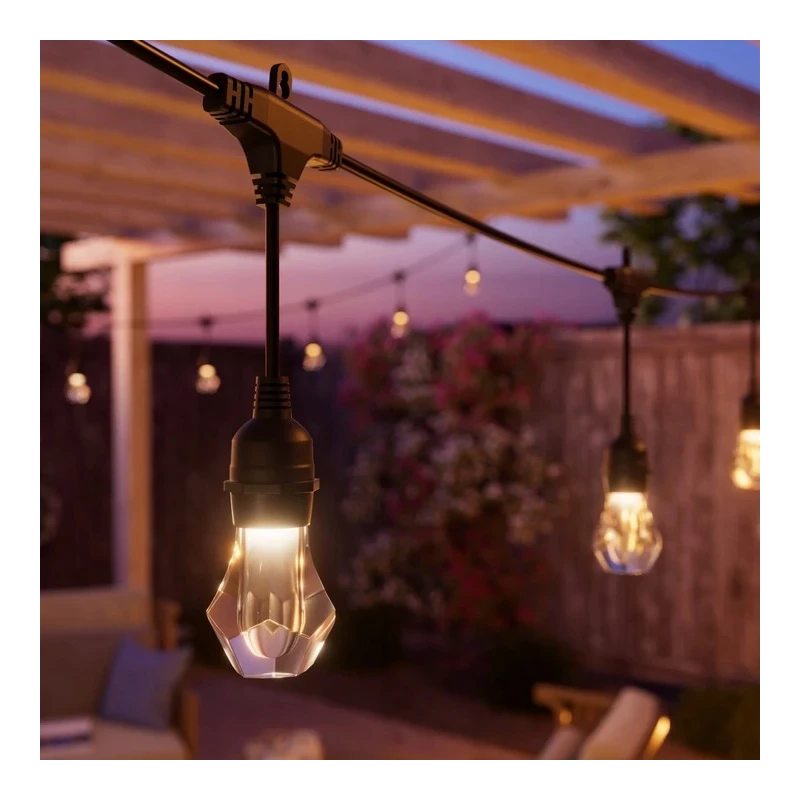 Nanoleaf Essentials Smart Multicolour Outdoor String Light Starter Kit - wielokolorowe lampki zewnętrzne 30 m, 55 Lm/żarówka, 27