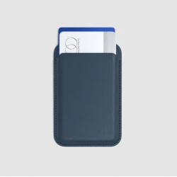 Satechi Vegan-Leather Wallet Stand portfel, podstawka iPhone skóra MagSafe (blue)