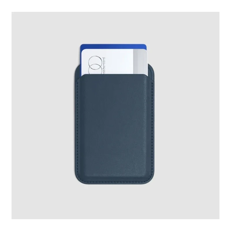 Satechi Vegan-Leather Wallet Stand portfel, podstawka iPhone skóra MagSafe (blue)