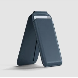 Satechi Vegan-Leather Wallet Stand portfel, podstawka iPhone skóra MagSafe (blue)