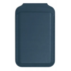 Satechi Vegan-Leather Wallet Stand portfel, podstawka iPhone skóra MagSafe (blue)
