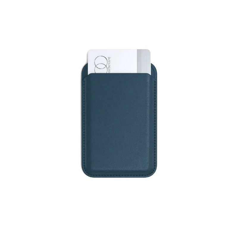 Satechi Vegan-Leather Wallet Stand portfel, podstawka iPhone skóra MagSafe (blue)