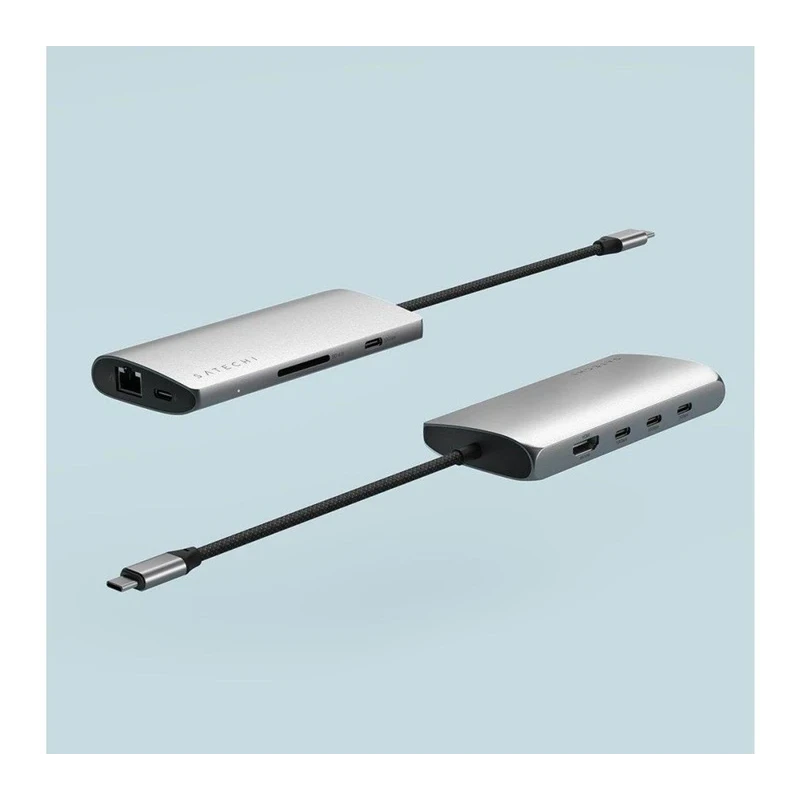 Satechi USB-C Multiport Adapter 8K - adapter USB-C (USB-C, HDMI, 3x USB 3.2 Gen 2 10Gbps, 1x USB 3.2 Gen 1 5Gbps, czytnik kart S
