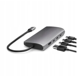 Satechi USB-C Multiport Adapter 8K USB-C, HDMI, 3x USB 3.2 Gen2 10Gbps, SD