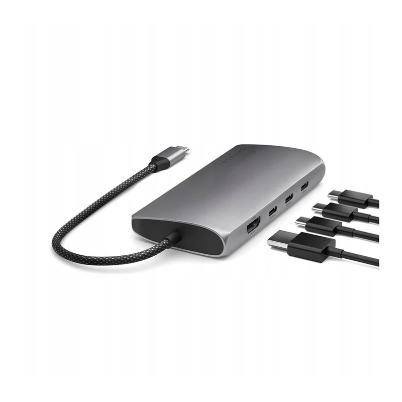 Satechi USB-C Multiport Adapter 8K - adapter USB-C (USB-C, HDMI, 3x USB 3.2 Gen 2 10Gbps, 1x USB 3.2 Gen 1 5Gbps, czytnik kart S
