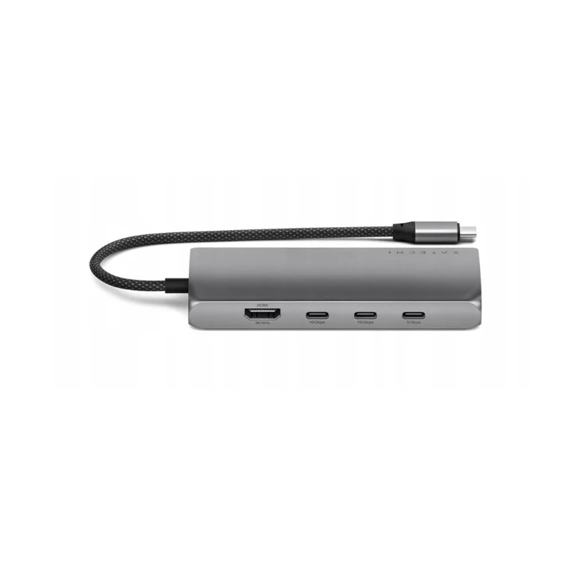 Satechi USB-C Multiport Adapter 8K - adapter USB-C (USB-C, HDMI, 3x USB 3.2 Gen 2 10Gbps, 1x USB 3.2 Gen 1 5Gbps, czytnik kart S