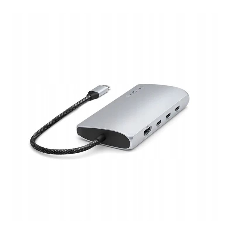 Satechi USB-C Multiport Adapter 8K - adapter USB-C (USB-C, HDMI, 3x USB 3.2 Gen 2 10Gbps, 1x USB 3.2 Gen 1 5Gbps, czytnik kart S