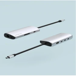 Satechi USB-C Multiport Adapter 8K USB-C, HDMI, 3x USB 3.2 Gen2 10Gbps, SD