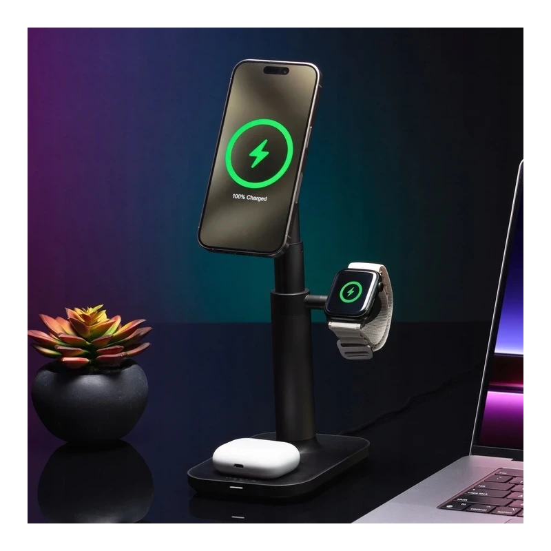 Mophie Extendable 3w1 regulowana stojąca ładowarka bezprzewodowa MagSafe