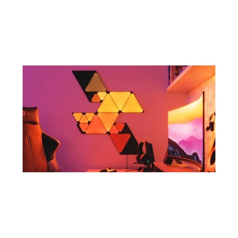 Nanoleaf Shapes Mini Triangles Expansion Pack - dodatkowe panele świetlne (10 paneli świetlnych) (black)