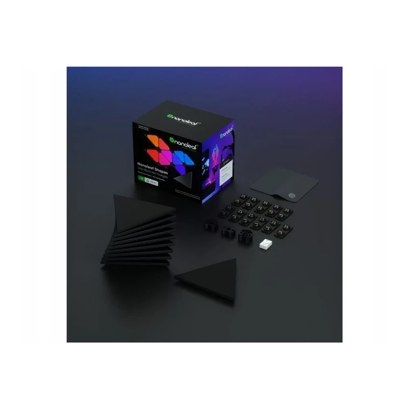 Nanoleaf Shapes Mini Triangles Expansion Pack - dodatkowe panele świetlne (10 paneli świetlnych) (black)