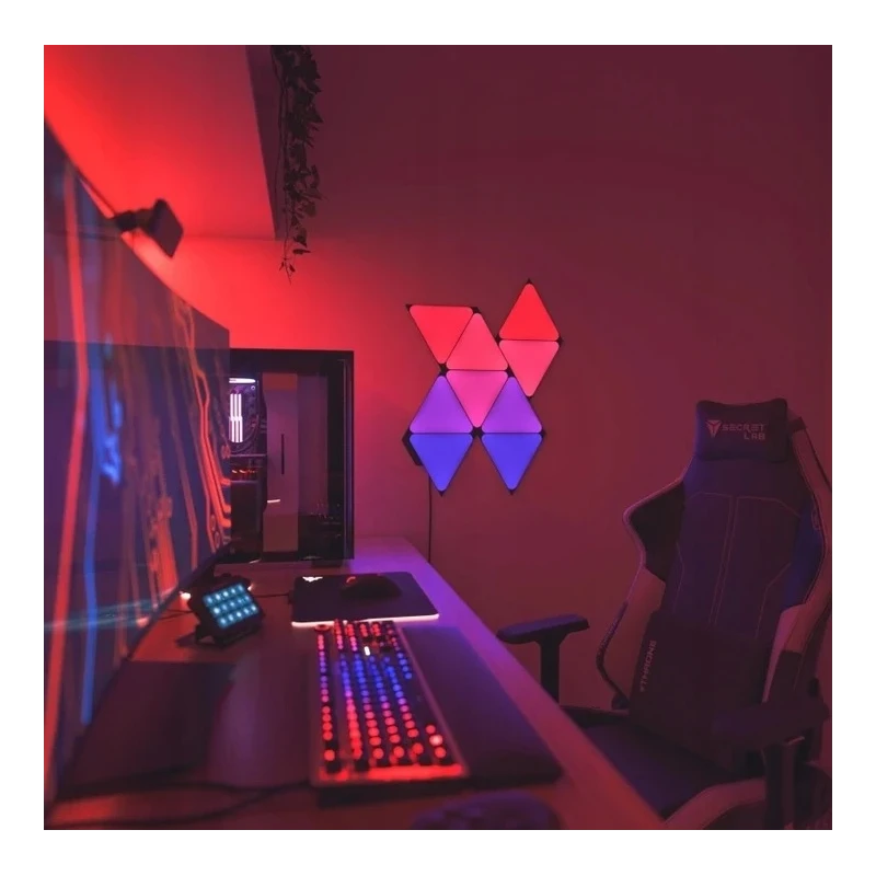 Nanoleaf Shapes Mini Triangles Expansion Pack - dodatkowe panele świetlne (10 paneli świetlnych) (black)