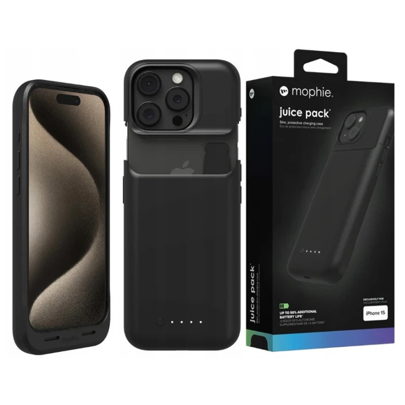 Mophie Juice Pack (2400 mAh) solidna obudowa z powerbankiem iPhone 15