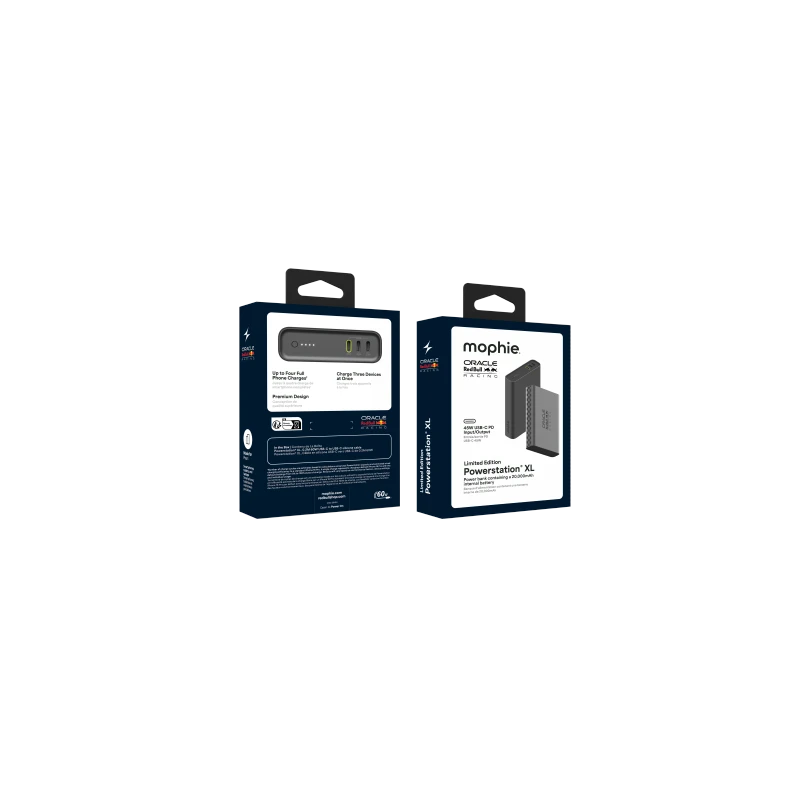 Mophie Powerstation Pro 20K Redbull Racing - powerbank 20000mAh, kabel 20 cm USB-C - USB-C w zestawie (3x port USB-C)