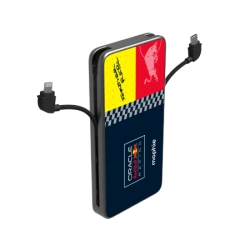 Mophie Powerstation Plus 10K Redbull Racing - powerbank 10000mAh, zintegrowany kabel USB-C oraz lightning (1x port USB-C)