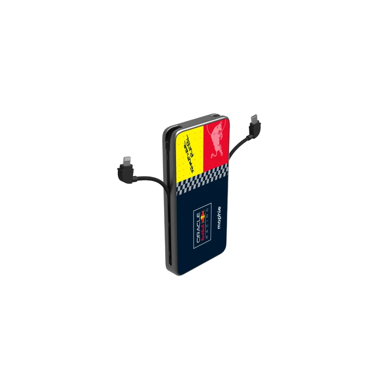 Mophie Powerstation Plus 10K Redbull Racing - powerbank 10000mAh, zintegrowany kabel USB-C oraz lightning (1x port USB-C)