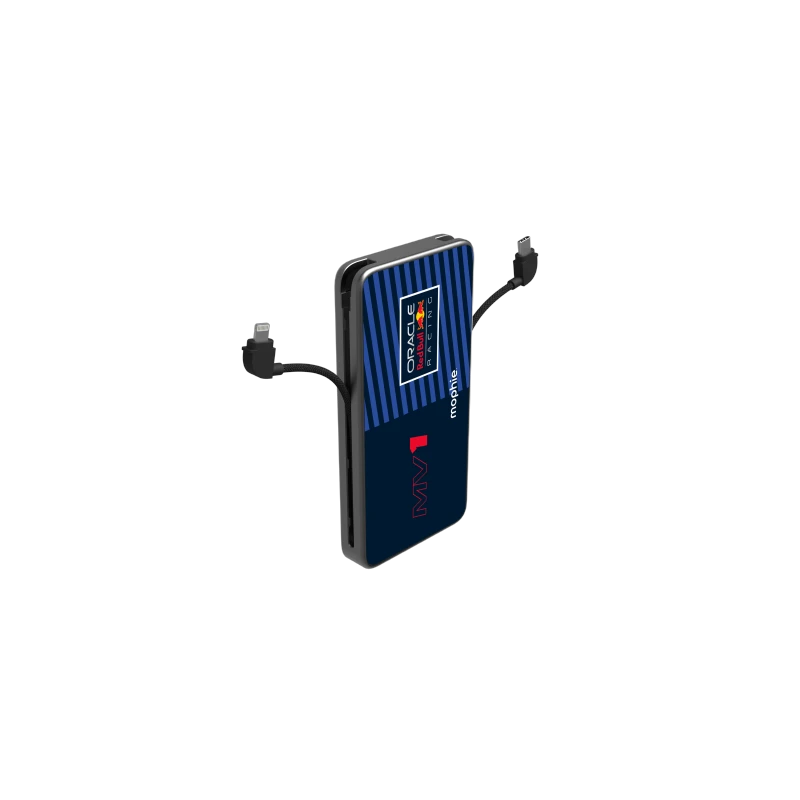 Mophie Powerstation Plus 10K Redbull Racing MV1 - powerbank 10000mAh, zintegrowany kabel USB-C oraz lightning (1x port USB-C)