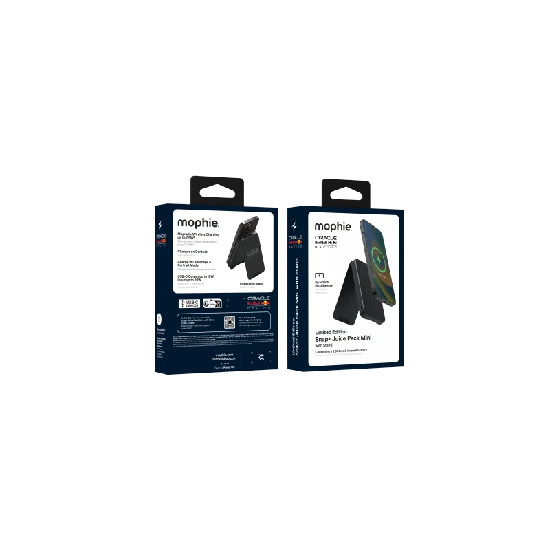 Mophie Snap+ Powerstation Mini Stand Redbull Racing - magnetyczny powerbank 5000mAh z podstawką kompatybilny z MagSafe (1x port