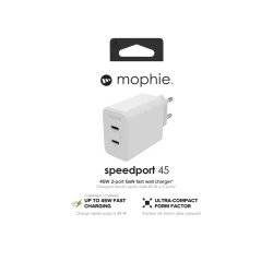 Mophie Gan Charger - ładowarka sieciowa 45W (2x USB-C) (white)