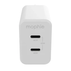 Mophie Gan Charger - ładowarka sieciowa 45W (2x USB-C) (white)