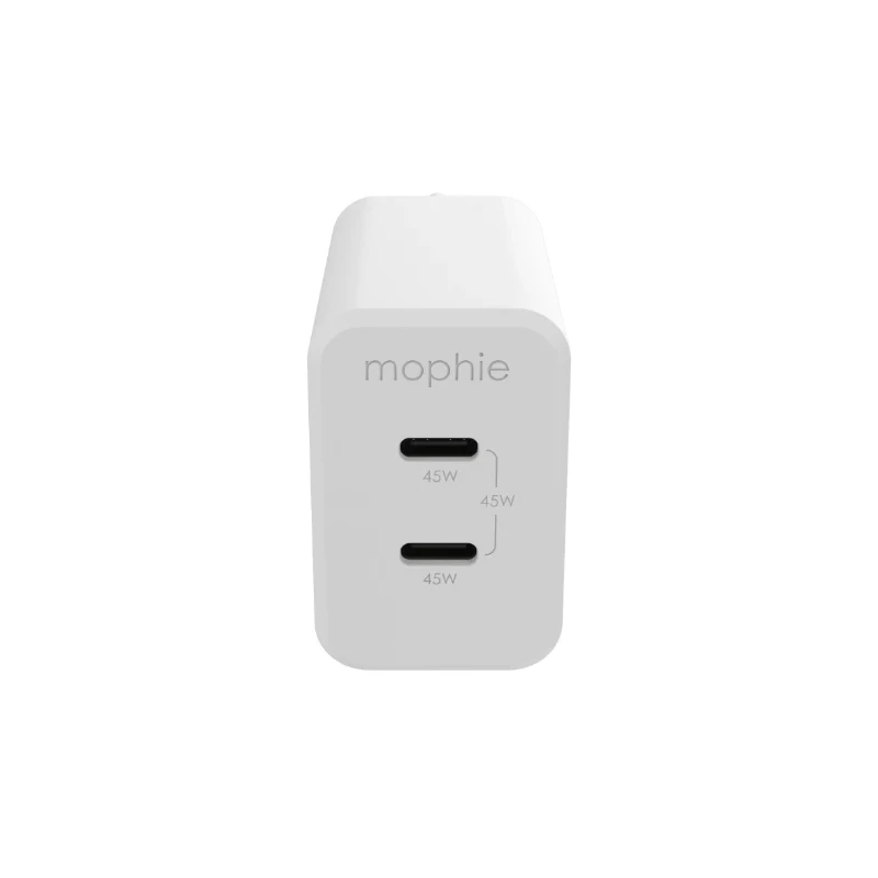 Mophie Gan Charger - ładowarka sieciowa 45W (2x USB-C) (white)