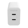 Mophie Gan Charger - ładowarka sieciowa 45W (2x USB-C) (white)