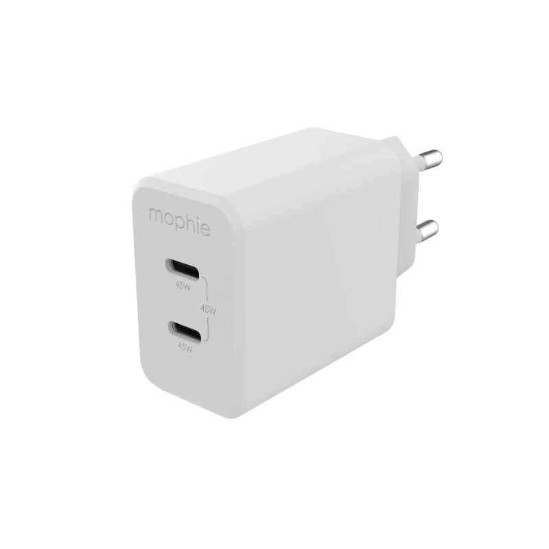 Mophie Gan Charger - ładowarka sieciowa 45W (2x USB-C) (white)