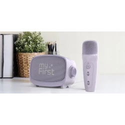 myFirst Voice 2w1 karaoke dla dzieci mikrofon głośnik bezprzewodowy BT 5W (purple)