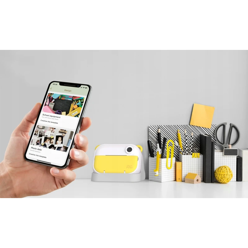 myFirst Camera Insta Wi - aparat natychmiastowy dla dzieci z drukarką i możliwością drukowania etykiet, ekranem 2.4" IPS, z podw