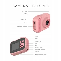 myFirst Camera 10 aparat cyfrowy dla dzieci ekran 2" IPS rozdzielczość 5MP (pink)