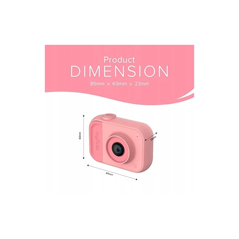 myFirst Camera 10 - aparat cyfrowy dla dzieci, z ekranem 2" IPS, rozdzielczość 5MP (pink)