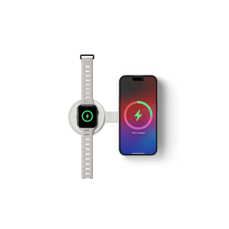 Native Union Voyage 2-in-1 Qi2 Wireless Charger - bezprzewodowa ładowarka podróżna Qi2 15W do dwóch urządzeń kompatybilna z MagS