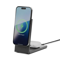 Native Union Rise 2-in-1 Qi2 Wireless Charger - bezprzewodowa ładowarka Qi2 15W do dwóch urządzeń kompatybilna z MagSafe (black)