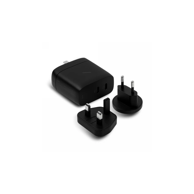 Native Union Fast GaN Charger - ładowarka 67W PD, 2x USB-C, adaptery US/UK/EU w zestawie (black)