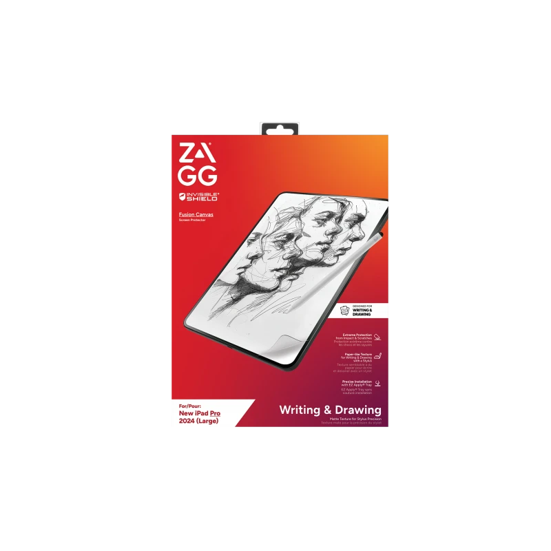 ZAGG InvisibleShield Fusion Canvas - antybakteryjna folia ochronna imitująca papier do iPad Pro 13" M4 (2024)