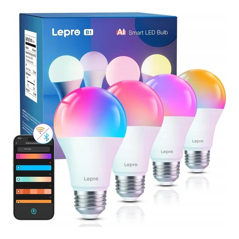 Lepro B1 AI Smart Bulb E27 - inteligentne żarówki E27 (4szt)