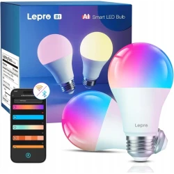 Lepro B1 AI WiFi BT Smart Bulb E27 inteligentne żarówki RGB 8,5W (2szt)