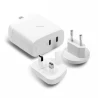 Native Union Fast GaN Charger - ładowarka 67W PD, 2x USB-C, adaptery US/UK/EU w zestawie (white)